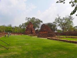 wat phra sri sanphet templet det heliga templet är det heligaste templet i det stora palatset i den gamla huvudstaden i thailand ayutthaya. foto