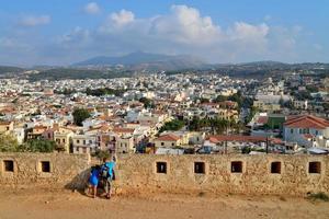 Rethymno fortezza fästning utsikt över staden foto