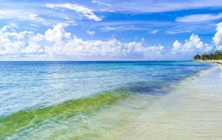 tropisk mexikansk strand panorama playa 88 playa del carmen mexico. foto