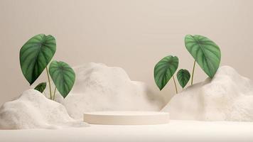 3D illustration rendering bild av tomt utrymme mockup podium natur med tema för produktvisning foto