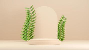 3D illustration rendering bild av tomt utrymme mockup podium natur med tema för produktvisning foto