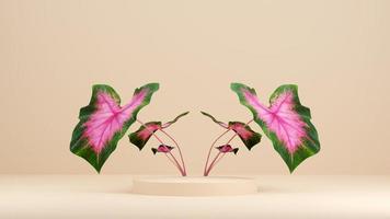 3D illustration rendering bild av tomt utrymme mockup podium natur med tema för produktvisning foto