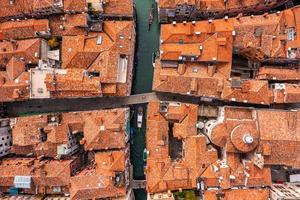 Flygfoto över Venedig nära Markusplatsen foto