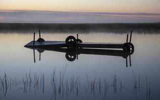 soluppgång norra sjön docka foto