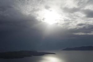 foto från en av de bästa öarna i världen, vulkaniska ön santorini, kykladerna, grekland