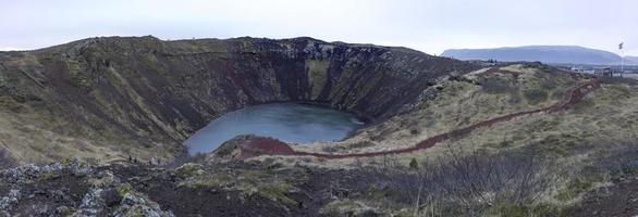 kerid krater island foto