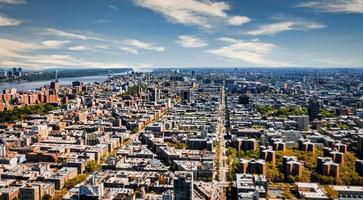 Flygfoto över nedre manhattan i new york, usa. foto