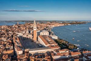 Flygfoto över ikoniska san marco torget foto