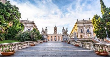 trappa till Capitolium Square i Rom, Italien. foto