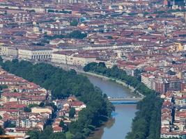 Flygfoto över turin foto