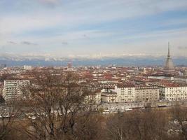 Flygfoto över turin foto