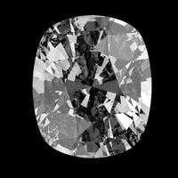 oval slipad diamant, isolerad på mörk bakgrund foto