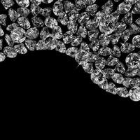 diamanter 3d sammansättning på svart bakgrund foto