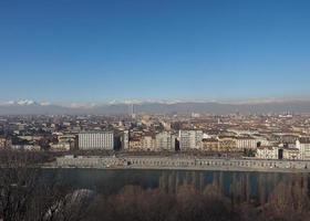 Flygfoto över turin foto