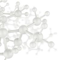 molekyl vit färg 3d som koncept foto