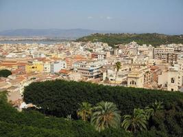 flygfoto över cagliari foto