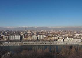 Flygfoto över turin foto