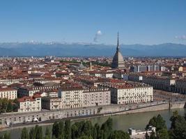 Flygfoto över turin foto