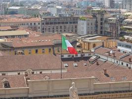 italiensk flagga i Italien foto