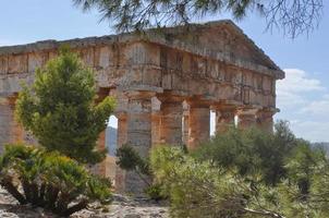 doriskt tempel i segesta foto