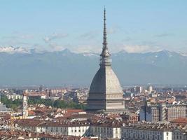 Flygfoto över turin foto