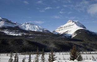 steniga berg i vinter Kanada foto