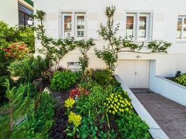 blommande trädgårdar i strasbourg. vacker stad, många blommor. vårstämning. foto