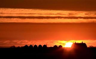 sunset saskatchewan farm foto