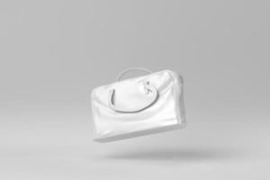 handväska på vit bakgrund. snygga accessoarer för kvinnor. 3d rendering. foto