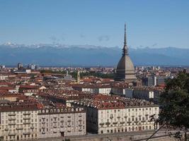 Flygfoto över turin foto