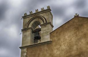 antikt klocktorn, ikoniskt landmärke i Taormina, Sicilien, Italien foto