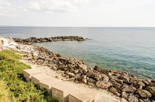 naturskön utsikt över gallipoli vattnet, Salento, Italien foto