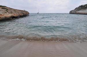 Cala Domingo Beach på Mallorca foto