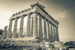 aten grekland 04. oktober 2018 akropolis i aten ruiner parthenon grekland huvudstad aten i grekland. foto