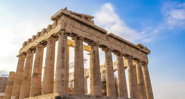 akropolis i aten ruiner parthenon grekland huvudstad aten i grekland. foto