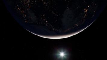 jordklotet planet från rymdbanan foto