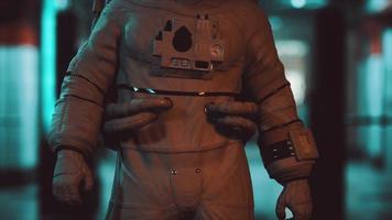 astronaut på underjordisk tunnelbana foto