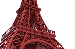 Eiffeltornet isolerade vit bakgrund foto