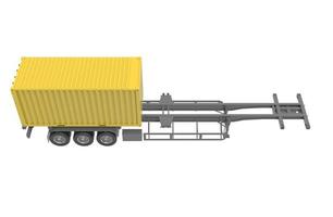 semi trailer lastbil logotyp mall 3d illustration foto