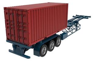 semi trailer lastbil logotyp mall 3d illustration foto