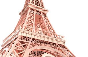 utsikt över Eiffeltornet med bakgrundsillustration foto