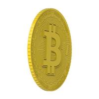 Bitcoin mynt isolerad på vit bakgrund illustration foto