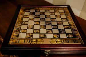 vintage schackbräde foto
