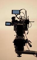 spela in video i studion. kamerainspelningar eller filmning för professionella bloggare. foto