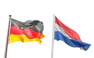 tyska och nederländska flaggan foto