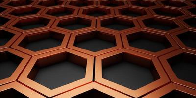 abstrakt hexagon bakgrund honeycomb vägg teknik bakgrund 3d illustration foto