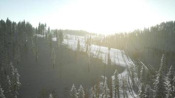 bergslandskap på en solig vinterdag foto