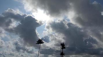 blå himmel bakgrund megna floden och risris skönhet tapetbild foto