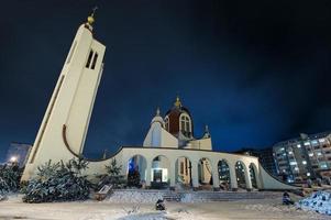 kyrkan St petr på frusen kväll foto