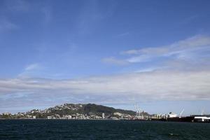 ferry view wellington new zealand foto